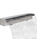 Zwembadwaterval rechthoekig 60 cm roestvrij staal