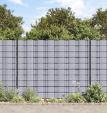 Tuinscherm 70x0,19 m PVC lichtgrijs