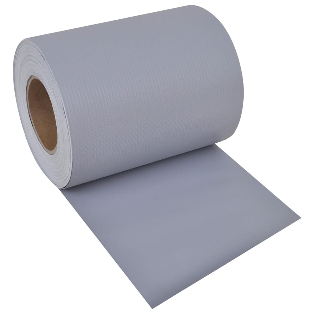Tuinscherm 70x0,19 m PVC lichtgrijs