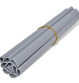 Tuinscherm 70x0,19 m PVC lichtgrijs