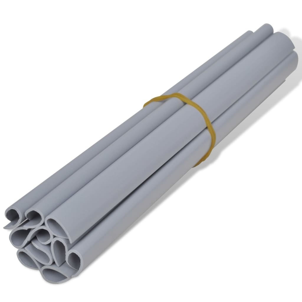 Tuinscherm 70x0,19 m PVC lichtgrijs