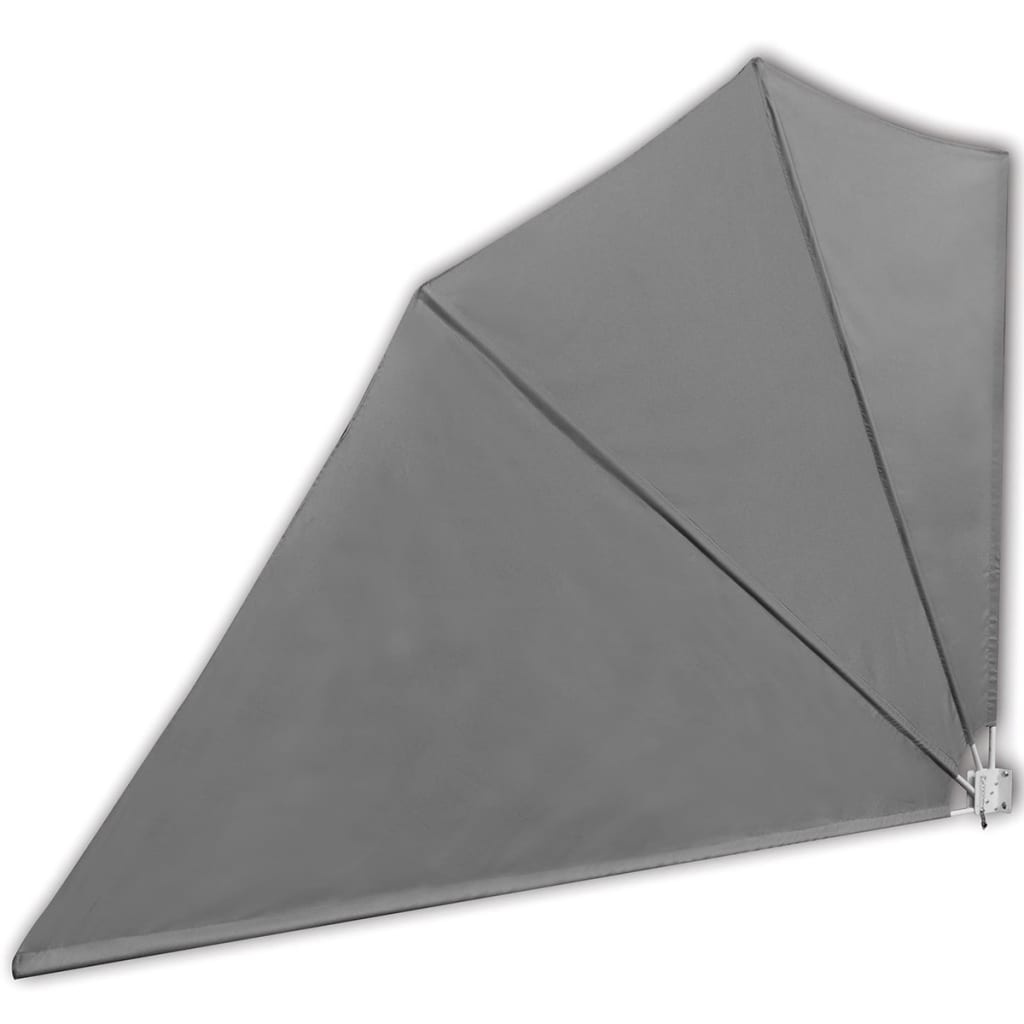 Balkonscherm inklapbaar 160x240 cm grijs