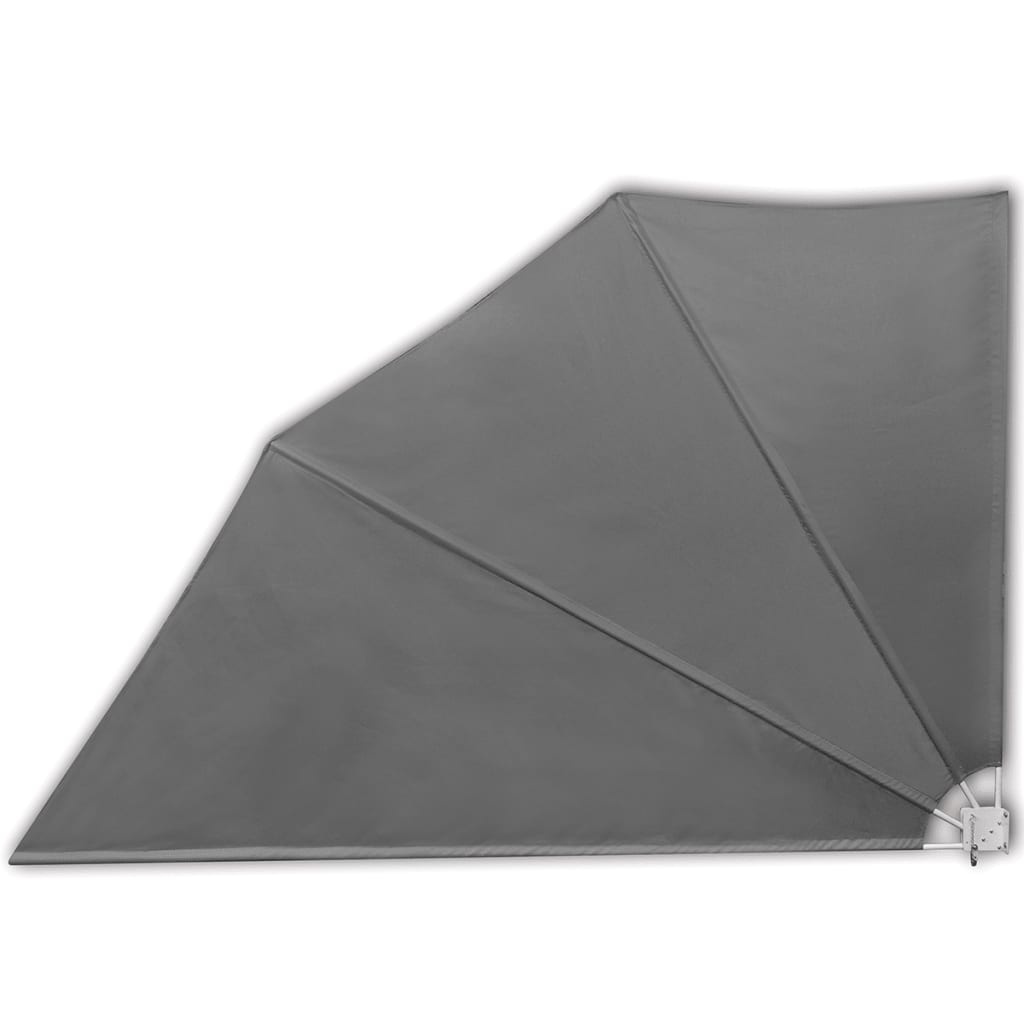Balkonscherm inklapbaar 160x240 cm grijs