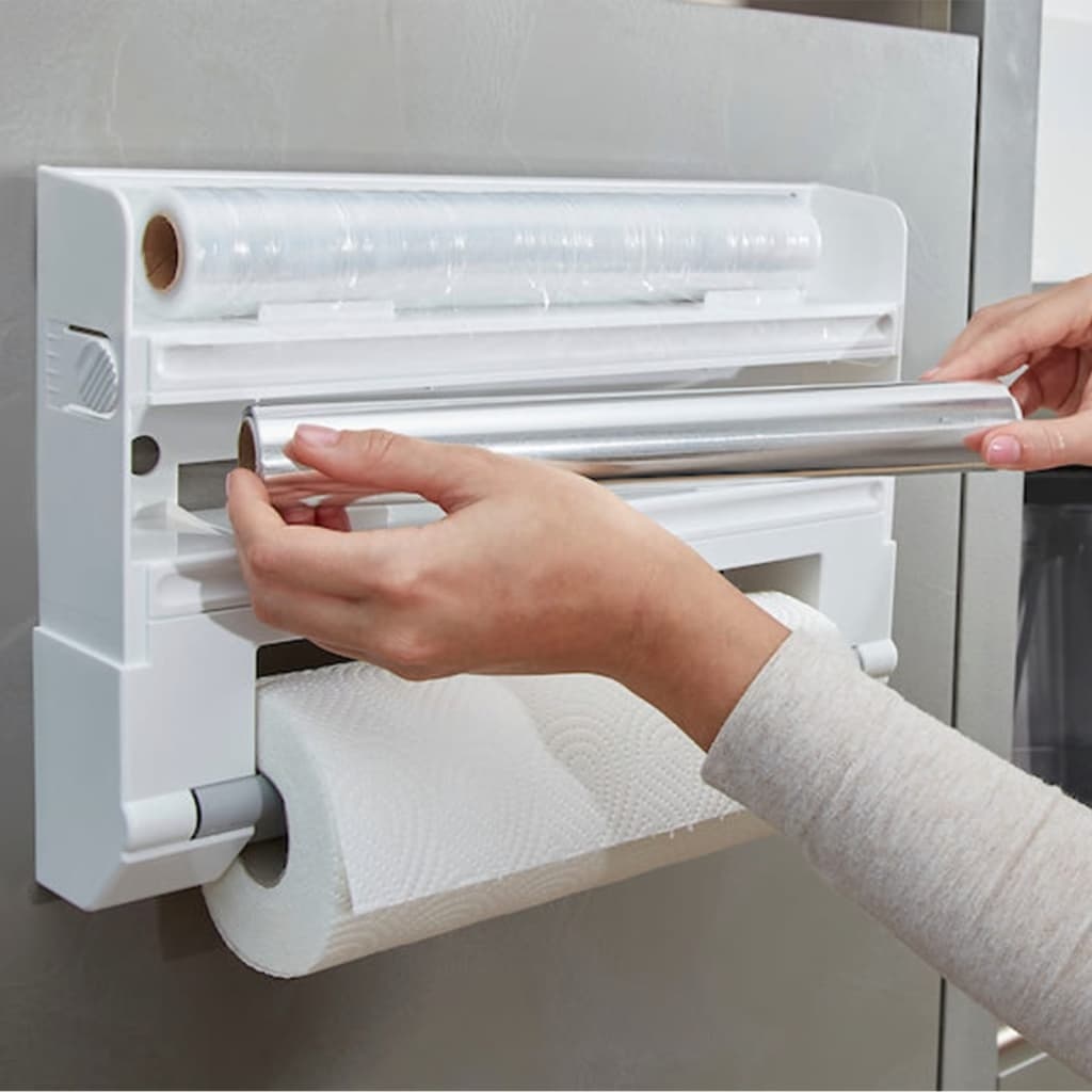 VidaXL Rolhouder voor aan de muur Parat wit 25703