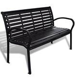 VidaXL Tuinbank 125 cm staal en HKC zwart