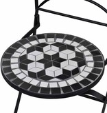 VidaXL Bistrostoelen inklapbaar 2 st keramiek zwart en wit