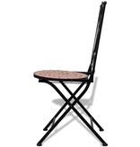 VidaXL Bistrostoelen inklapbaar 2 st keramiek terracottakleurig