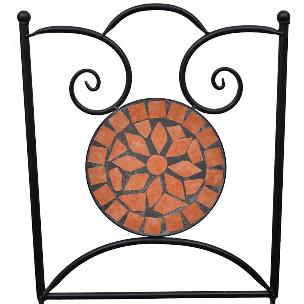 VidaXL Bistrostoelen inklapbaar 2 st keramiek terracottakleurig