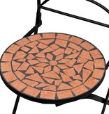 VidaXL Bistrostoelen inklapbaar 2 st keramiek terracottakleurig