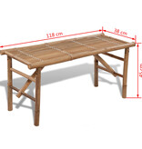 VidaXL Tuinbank inklapbaar 118 cm bamboe