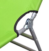 VidaXL Ligbed inklapbaar met hoofdkussen gepoedercoat staal groen