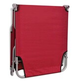 VidaXL Ligbed inklapbaar gepoedercoat staal rood