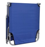 VidaXL Ligbed inklapbaar gepoedercoat staal blauw