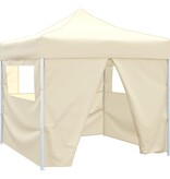 VidaXL Vouwtent met 4 zijwanden 3x3 m crème