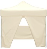 VidaXL Vouwtent met 4 zijwanden 3x3 m crème