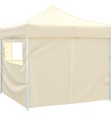 VidaXL Vouwtent met 4 zijwanden 3x3 m crème