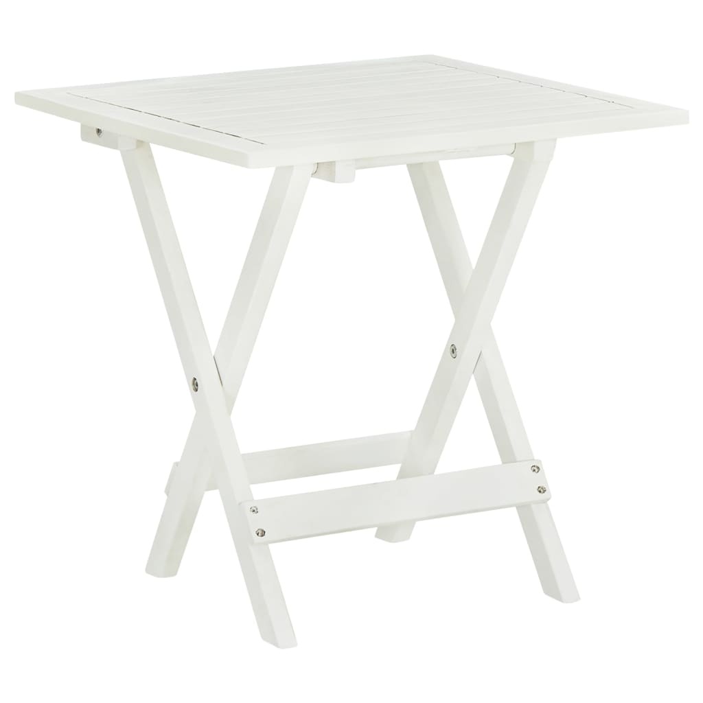 VidaXL Bistrotafel 46x46x47 cm massief acaciahout wit
