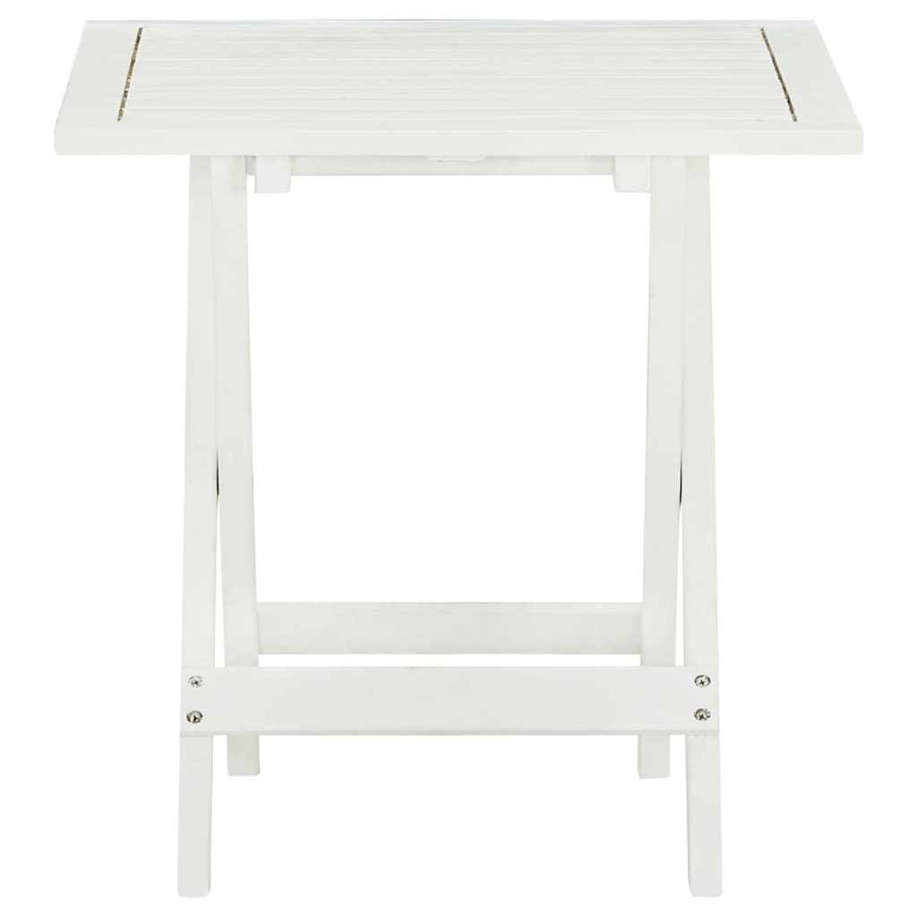 VidaXL Bistrotafel 46x46x47 cm massief acaciahout wit