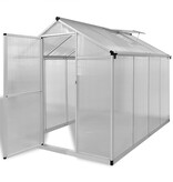 VidaXL Tuinkas met basisframe 4,6 m² versterkt aluminium