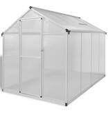 VidaXL Tuinkas met basisframe 4,6 m² versterkt aluminium