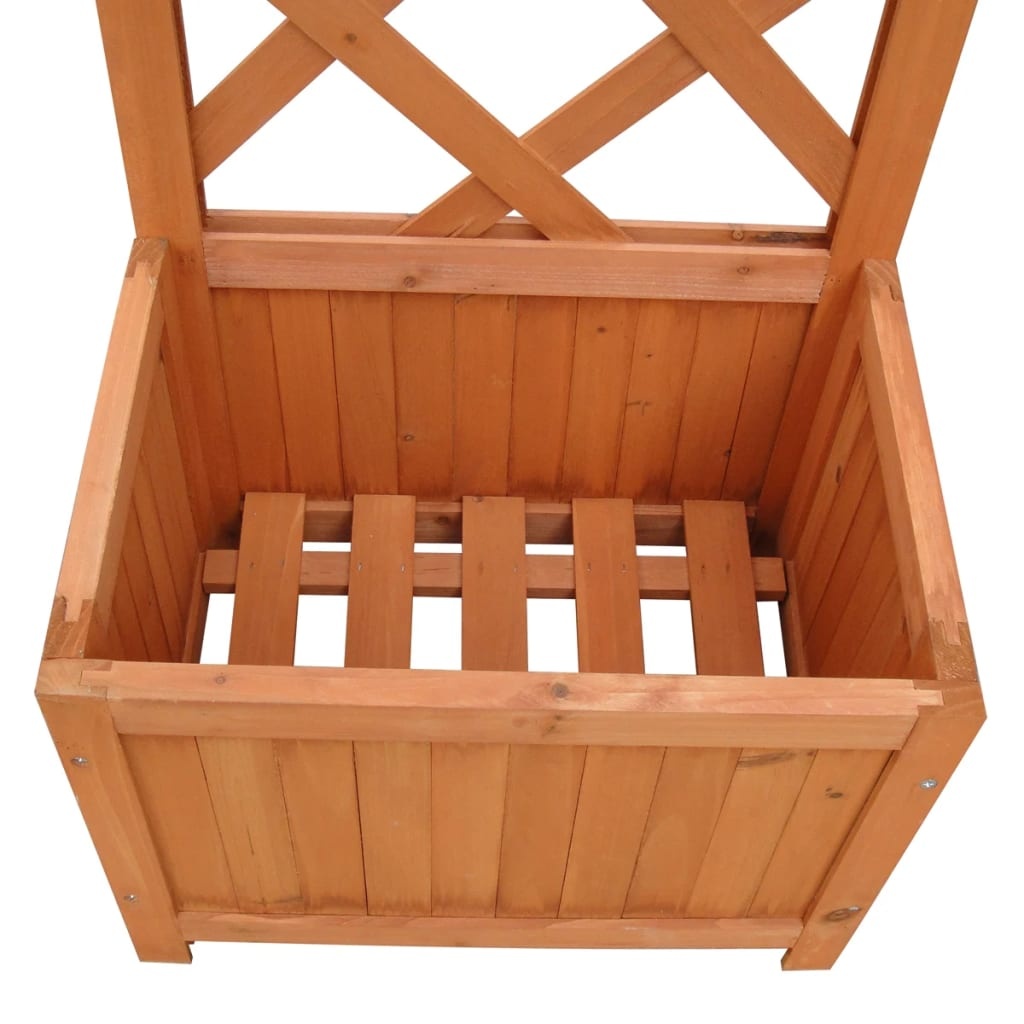 VidaXL Plantenbak met klimrek 40x30x135 cm