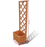 VidaXL Plantenbak met klimrek 40x30x135 cm