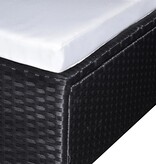 VidaXL 6-delige Loungeset met kussens poly rattan zwart