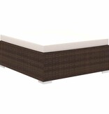 VidaXL 8-delige Loungeset met kussens poly rattan bruin