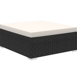 VidaXL 6-delige Loungeset met kussens poly rattan zwart