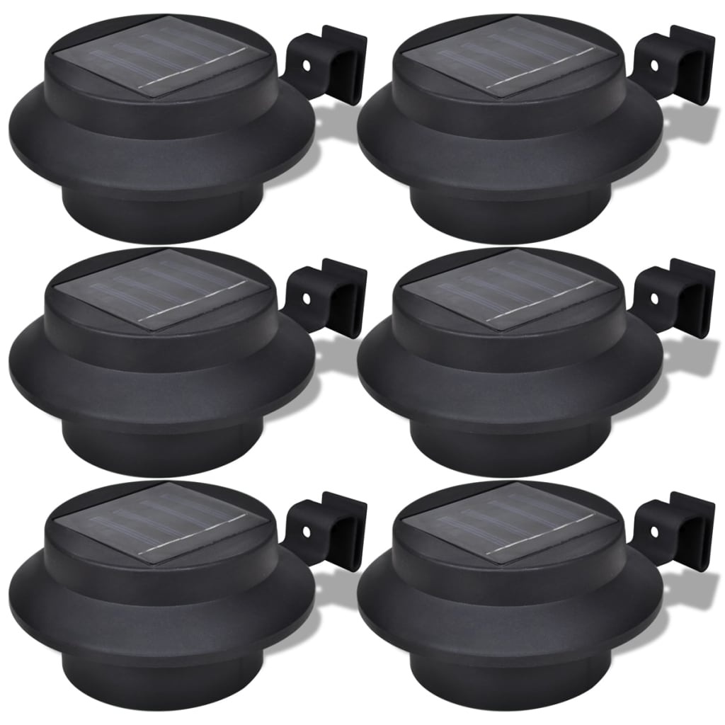 VidaXL Solar buitenlampset 6 stuks zwart