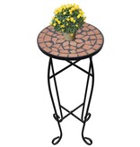 VidaXL Bijzeltafel mozaïek terracottakleurig