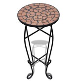 VidaXL Bijzeltafel mozaïek terracottakleurig