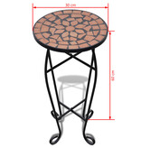VidaXL Bijzeltafel mozaïek terracottakleurig