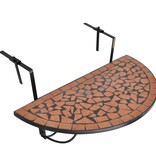 VidaXL Balkontafel hangend mozaïek terracottakleurig