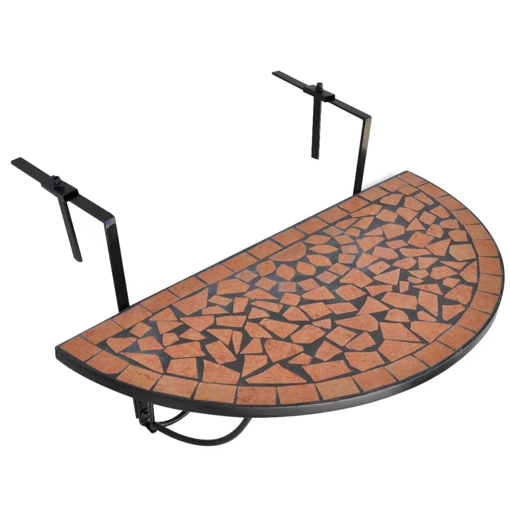 VidaXL Balkontafel hangend mozaïek terracottakleurig