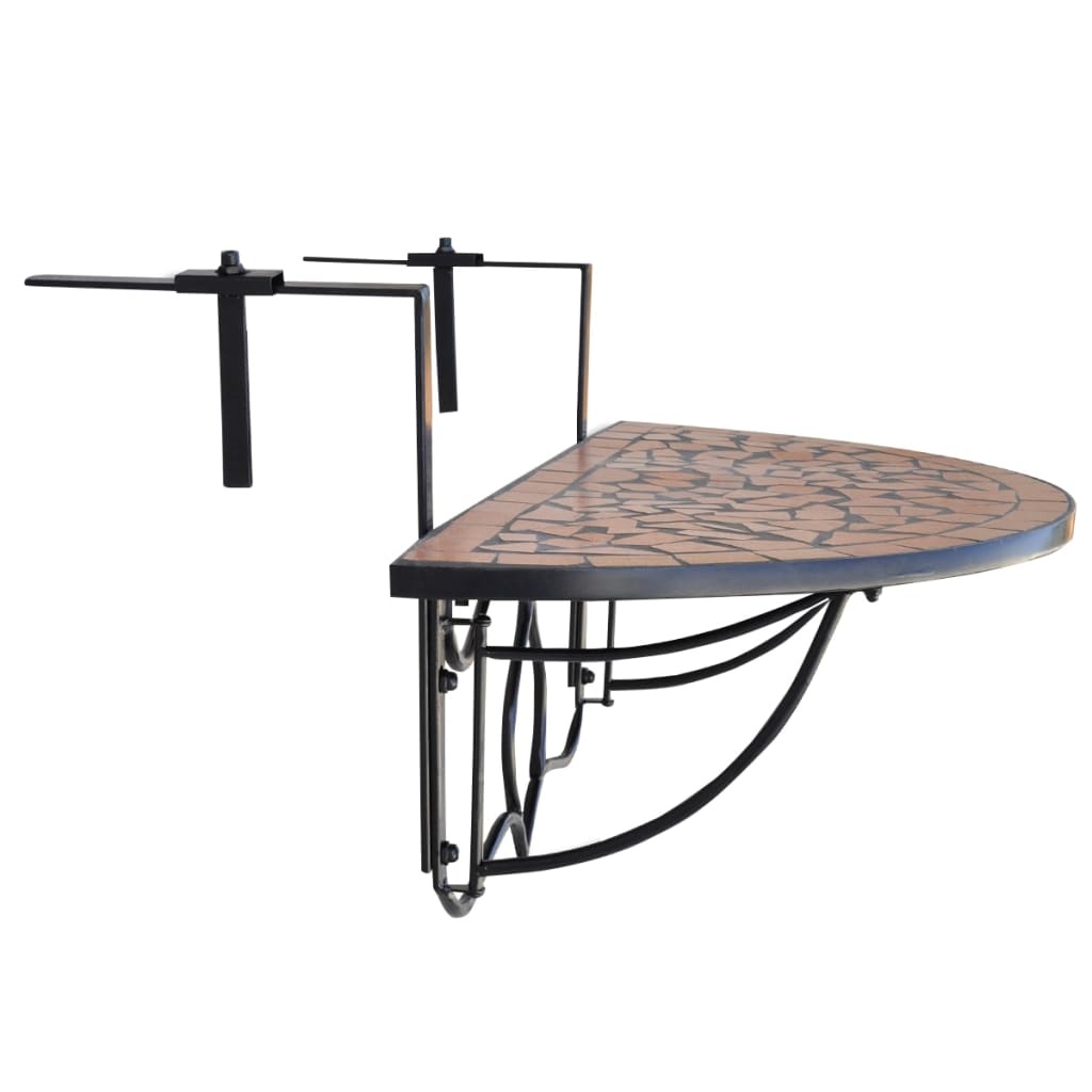VidaXL Balkontafel hangend mozaïek terracottakleurig