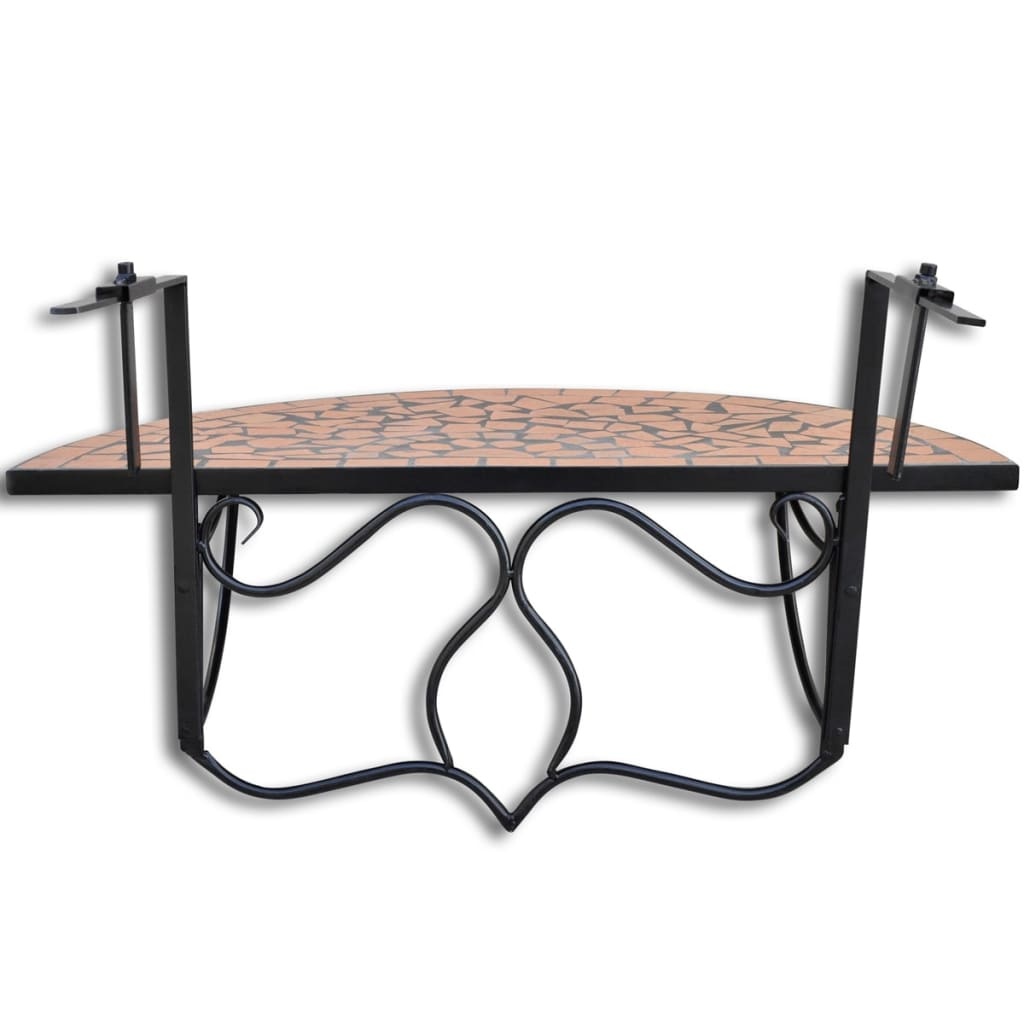 VidaXL Balkontafel hangend mozaïek terracottakleurig