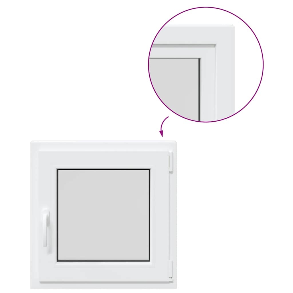 VidaXL Kelderraam "RISOR" 50x50 cm draai-kiep DIN rechts wit