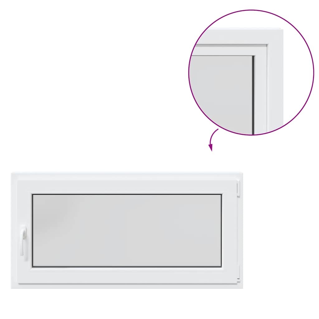 VidaXL Kelderraam RISOR 120x60 cm draaikiep-draai DIN rechts wit