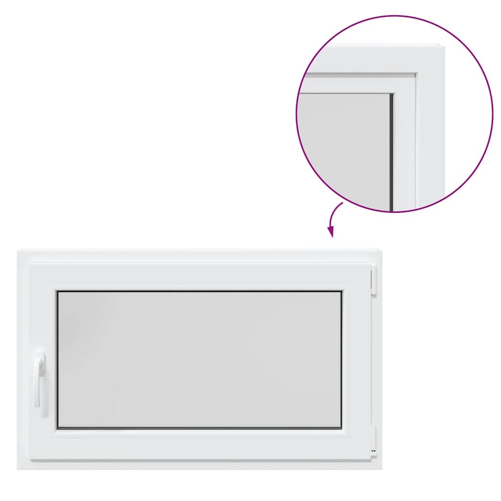 VidaXL Kelderraam "RISOR" 100x60 cm draai-kiep DIN rechts wit