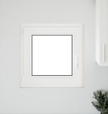 VidaXL Kelderraam "RISOR" 50x50 cm draai-kiep DIN links wit