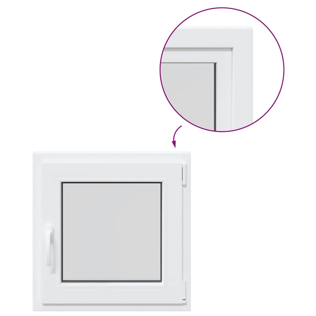 VidaXL Kelderraam "RISOR" 50x50 cm draai-kiep DIN rechts wit