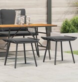 VidaXL Tuinstoelen 2 stuks Zwart 50x40x45 cm Poly Rattan