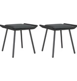 VidaXL Tuinstoelen 2 stuks Zwart 50x40x45 cm Poly Rattan