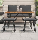 VidaXL Tuinstoelen 2 stuks Zwart 50x40x45 cm Poly Rattan