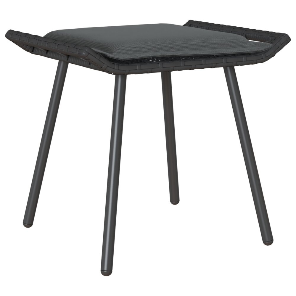 VidaXL Tuinstoelen 2 stuks Zwart 50x40x45 cm Poly Rattan