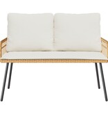 VidaXL Tuinbank Natuurlijk 114x64x78 cm Poly Rattan