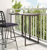 VidaXL Tuintafel inklapbaar 90x51x75 cm poly rattan bruin