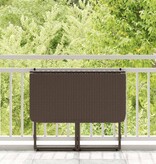 VidaXL Tuintafel inklapbaar 90x51x75 cm poly rattan bruin