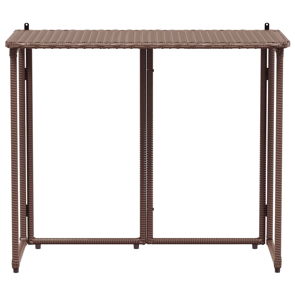 VidaXL Tuintafel inklapbaar 90x51x75 cm poly rattan bruin